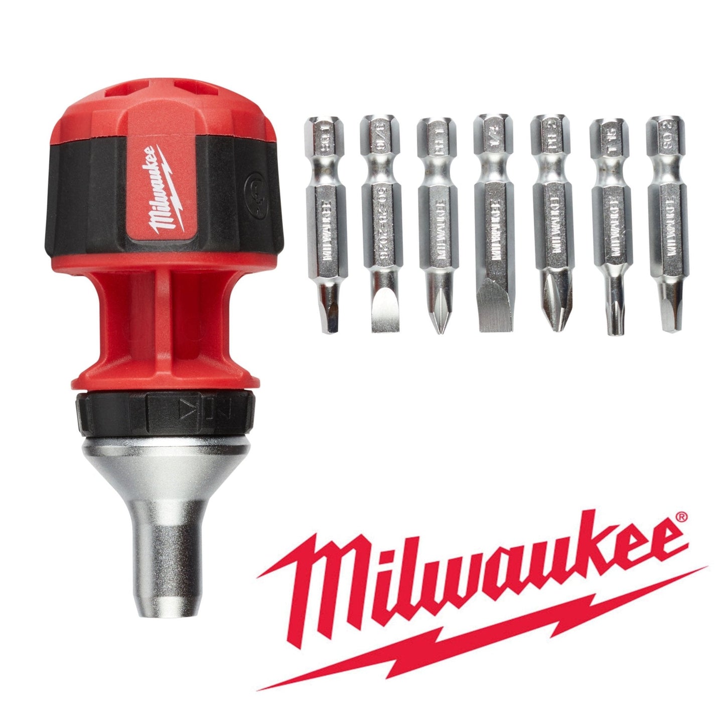 Milwaukee 8 in 1 Compact Ratcheting Multibit Screwdriver