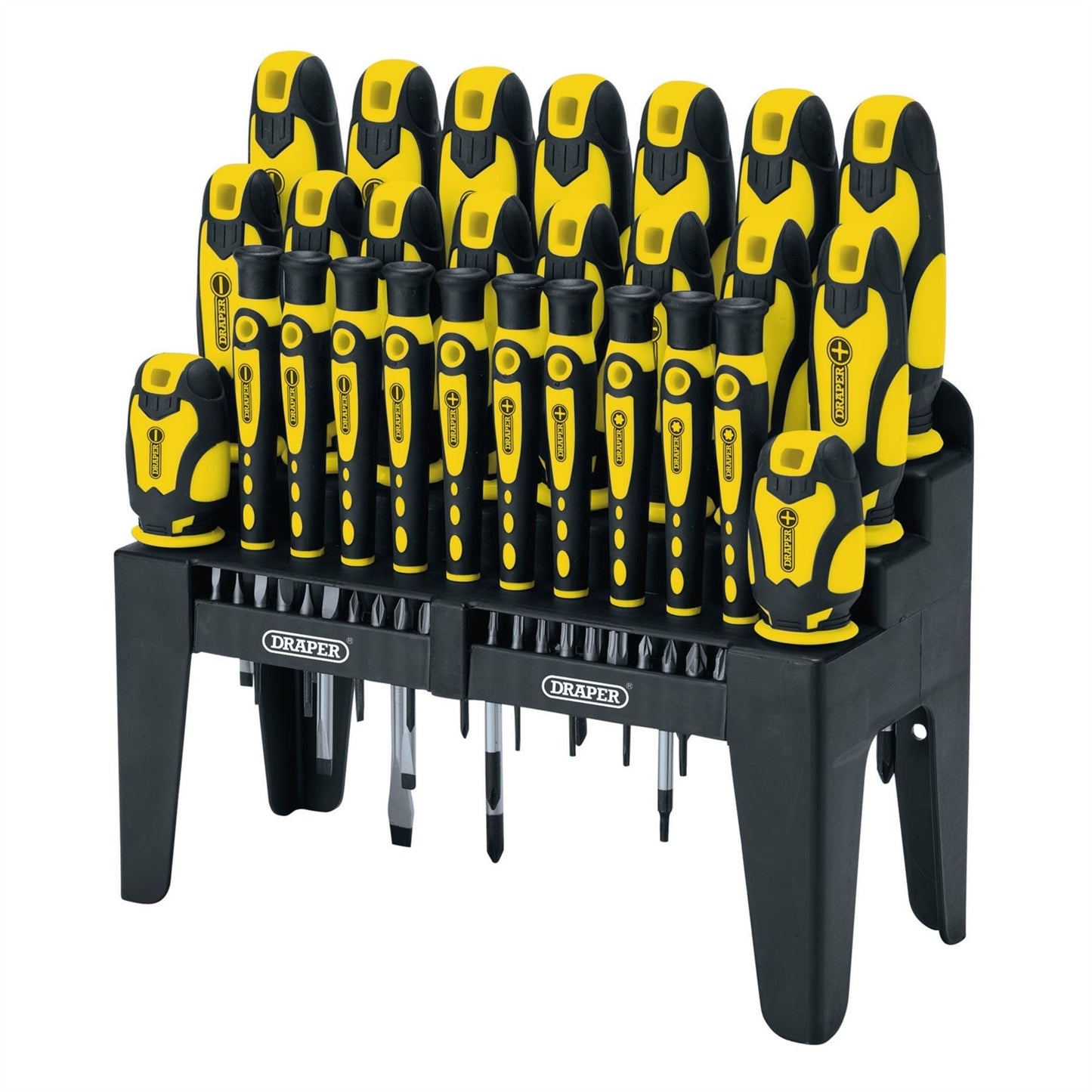 Soft Grip Screwdriver and Bit Set Yellow 47 Piece