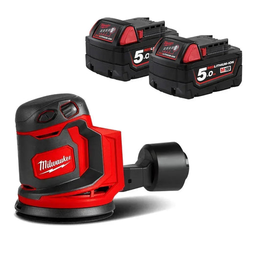 Milwaukee M18 BOS125-0 Orbital Sander Kit – 18V, Twin 5.0Ah