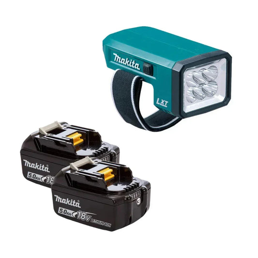 Makita 18V LXT Flashlight DML186 with Battery Set (2 × 5.0Ah)