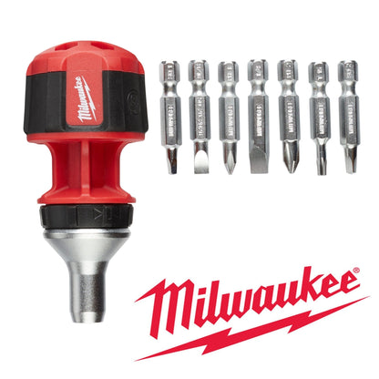 Milwaukee 8 in 1 Compact Ratcheting Multibit Screwdriver